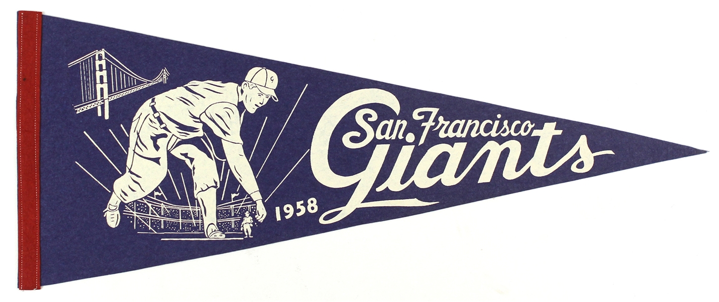 1958-1960s Vintage San Francisco Giants 29” Pennant