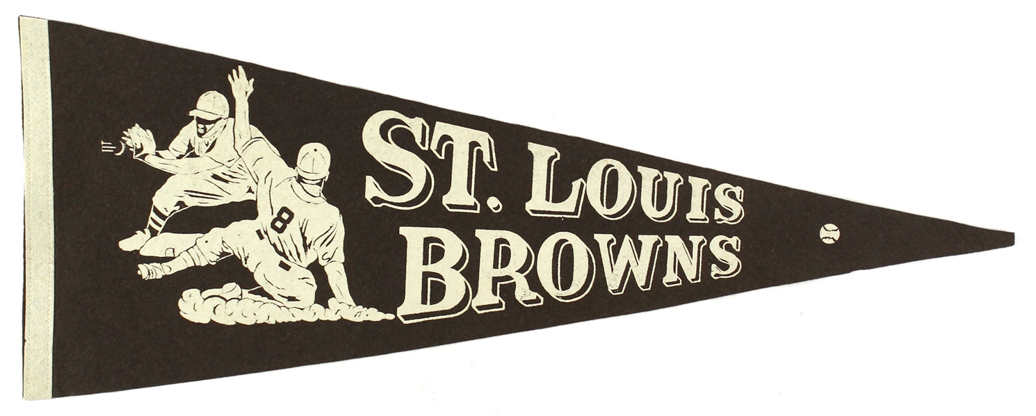 1940s Vintage St. Louis Browns 26” Pennant