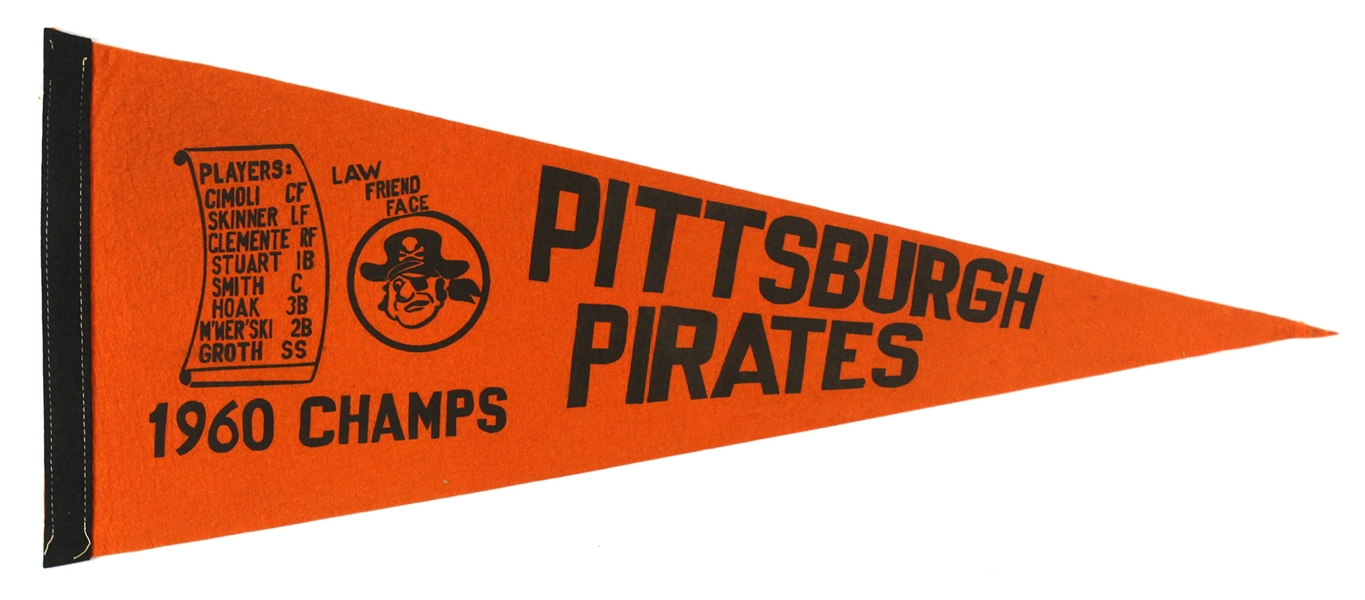 1960’s Pittsburgh Pirates Orange 27” Pennant