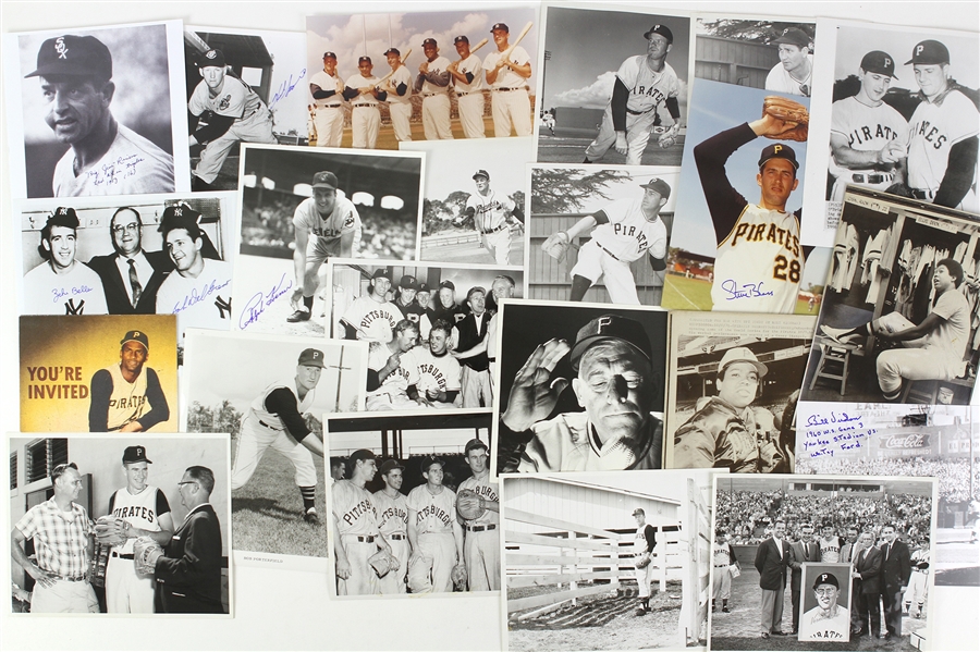 1950s -1960s Baseball 8x10 Signed Photos and Newspapers (Lot of 75+)