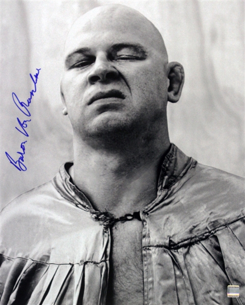 Baron Von Raschke AWA Wrestling Legend (head shot with grimace) Signed LE 16x20 B&W Photo (JSA)