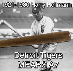 1921-1930 Harry Heilmann Detroit Tigers H&B Louisville Slugger Professional Model Game Used Bat (MEARS A7)