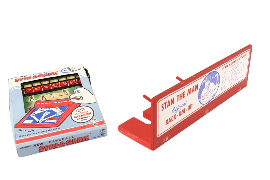 1950s Stan Musial Rack & Hasbro Baseball Spin-A-Game