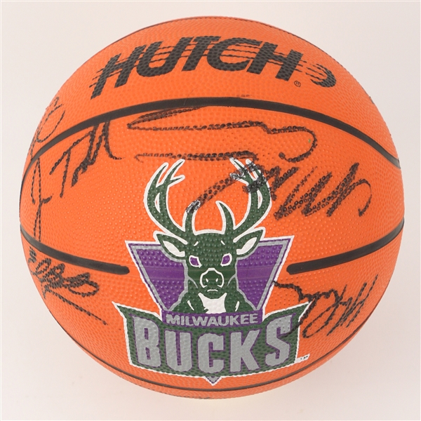 1990s Milwaukee Bucks Autographed Team Non Official Basketball Including Glenn Robinson, Ray Allen, and more (JSA)