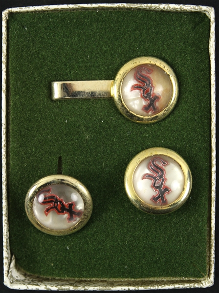 1940’s Chicago White Sox Tie Clasp and Cuff Links
