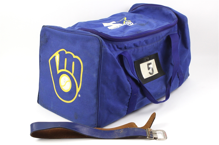 1990s #5 Milwaukee Brewers Game Used Equipment Bag 