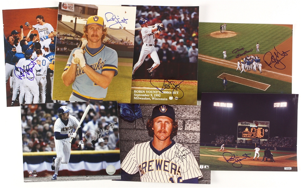 1980’s-2000’s Robin Yount Milwaukee Brewers Autograph Collection - Lot of 7 8x10 Photos (JSA)
