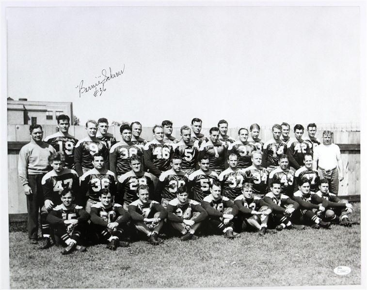 1936-38 Bernie Scherer Green Bay Packers Team Frank Stanfield Autographed Original 16x20 Hand Developed Photograph (JSA)