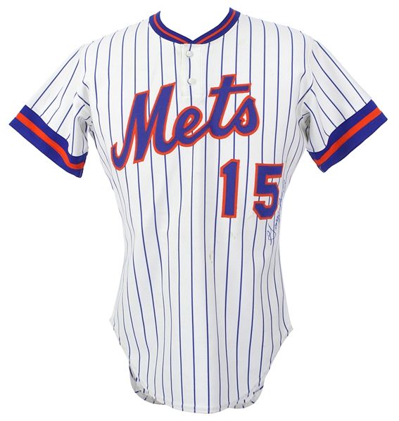 1982 George Foster New York Mets Autographed Team Issued Jersey (MEARS LOA/JSA)