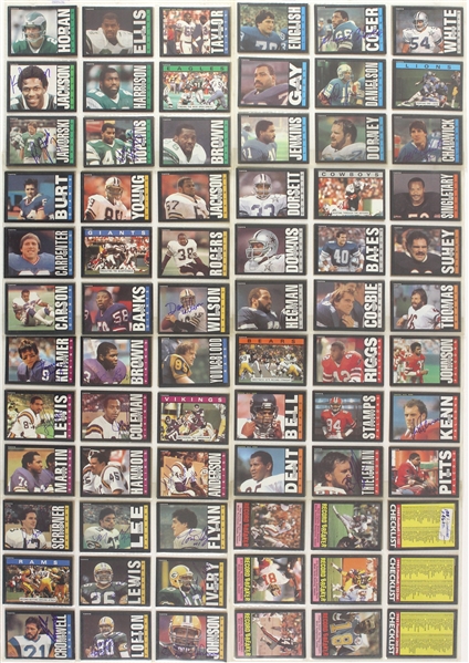 1985 Topps NFL Trading Cards with 100 Cards Autographed (Lot of 396)(JSA)