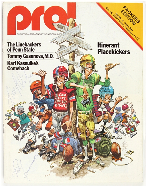 1978 Packers vs Seattle Autographed Football Program Including Bart Starr, James Lofton, and more. *JSA Full Letter*