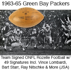 1963-65 Green Bay Packers Team Signed ONFL Rozelle Football w/ 49 Signatures Including Vince Lombardi, Bart Starr, Ray Nitschke & More (JSA)