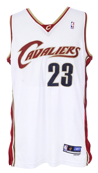 2003-04 LeBron James Cleveland Cavaliers Home Jersey (MEARS A5) Rookie Season