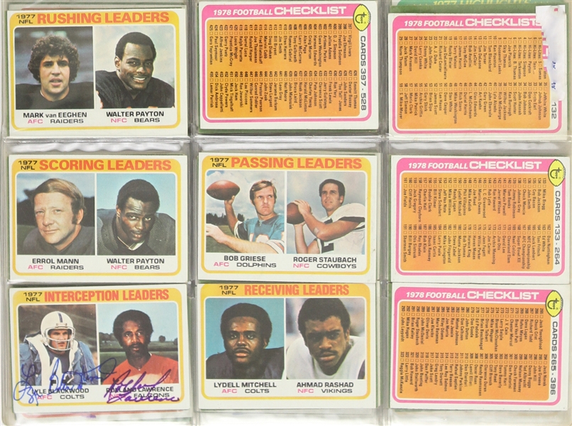 1978 Topps Football Cards with 390 Signed Cards (Lot of 524)(JSA)