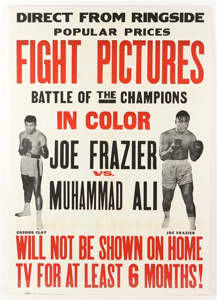1971 Muhammad Ali vs Joe Frazier 28" x 40" Poster