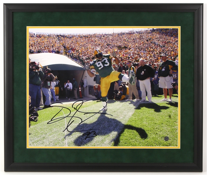 1993-2003 Gilbert Brown Green Bay Packers Signed 22" x 26" Framed Photo (JSA)