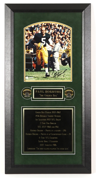 1990s-2000s Green Bay Packers Signed Photos, Plaques, & Prints Including Paul Hornung, Donald Driver, Ray Nitschke and more (Lot of 12)(JSA)
