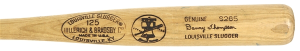 1976 Danny Thompson Texas Rangers H&B Louisville Slugger Professional Model Game Used Bat (MEARS A8.5)