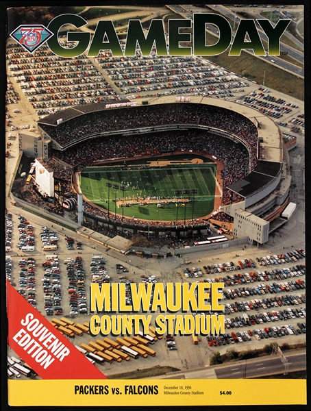 1994 Green Bay Packers vs Atlanta Falcons Milwaukee County Stadium Game Day Program 