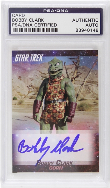 1967 Bobby Clark “The Gorn” Star Trek TOS Signed LE Trading Card (PSA/DNA)