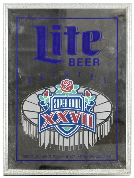 16" x 21" Lite Beer Salutes Super Bowl XXVII Mirror 