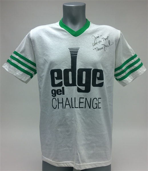 1998 Tim Duncan San Antonio Spurs Signed & Inscribed Edge Gel Commercial Jersey 