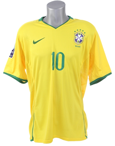 2008 Ronaldinho Brazil National Soccer Team World Cup Qualifier Jersey (MEARS LOA)