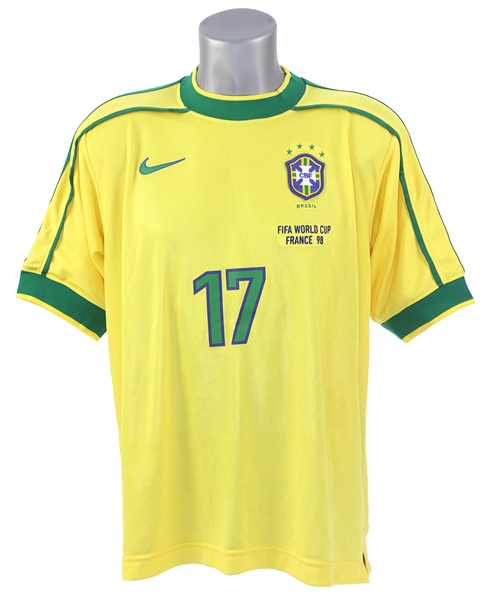 1998 Doriva Brazil National Soccer Team World Cup Jersey (MEARS LOA)