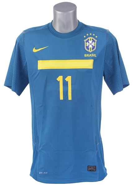 2011 Neymar Brazil National Soccer Team Copa America Jersey (MEARS LOA)