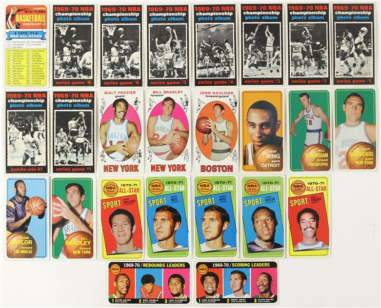 1969-1971 Topps NBA Trading Cards (Lot of 25)