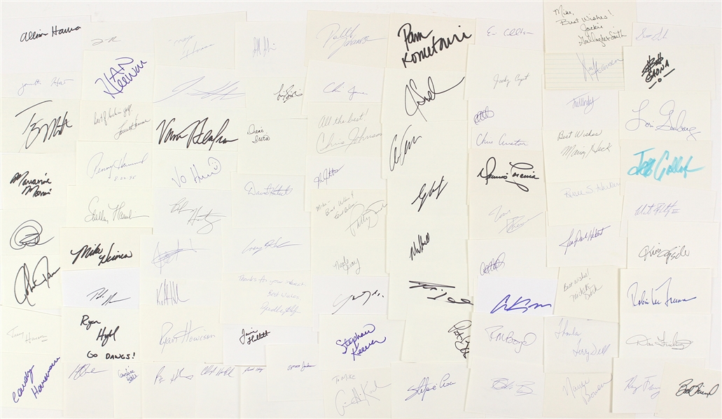 1990s-2000s PGA Tour Golfers Signed 3"x 5" Index Cards (Lot of 150+)
