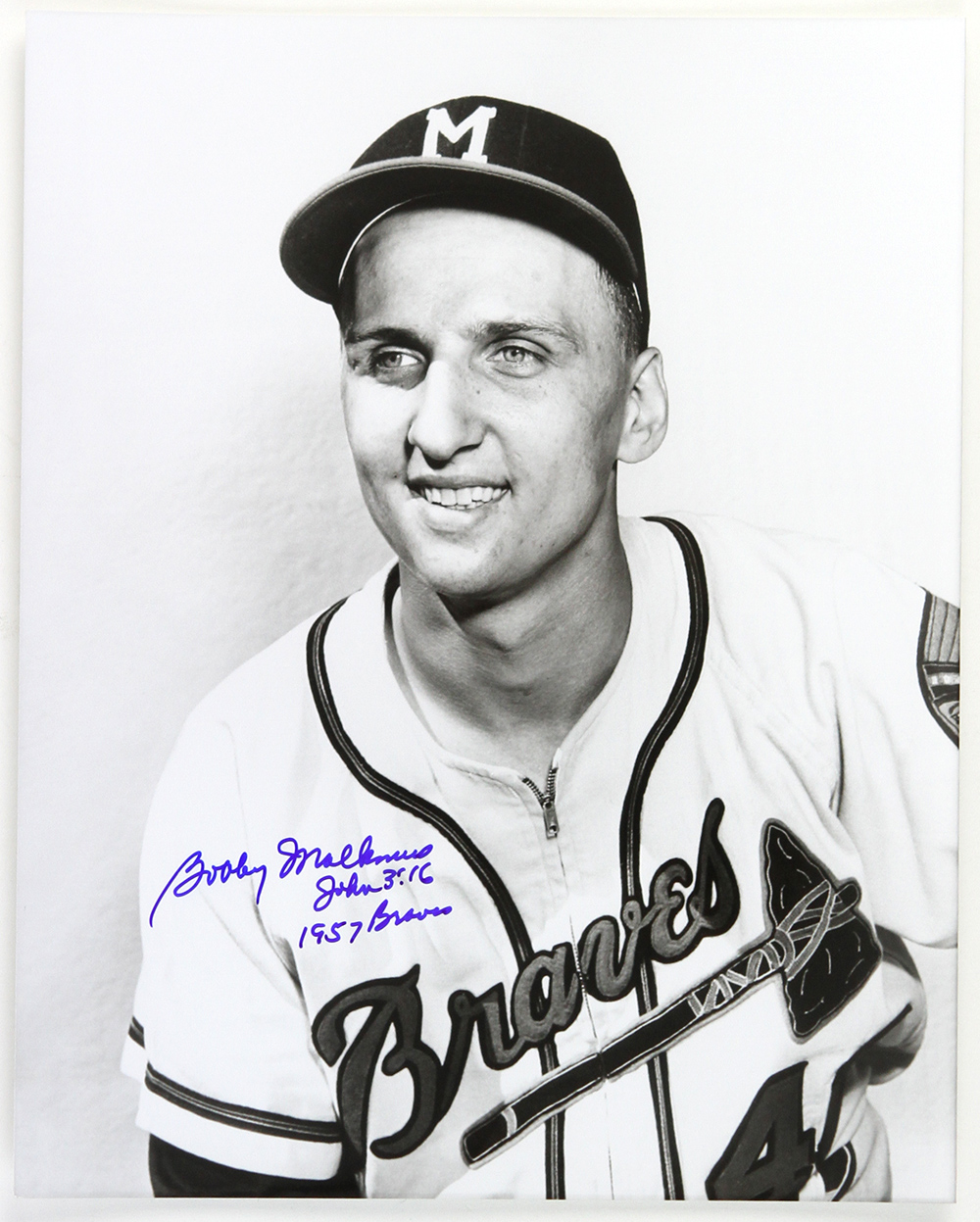 Lot Detail 1957 Bobby Malkmus Milwaukee Braves Signed 8 X 10 Photo