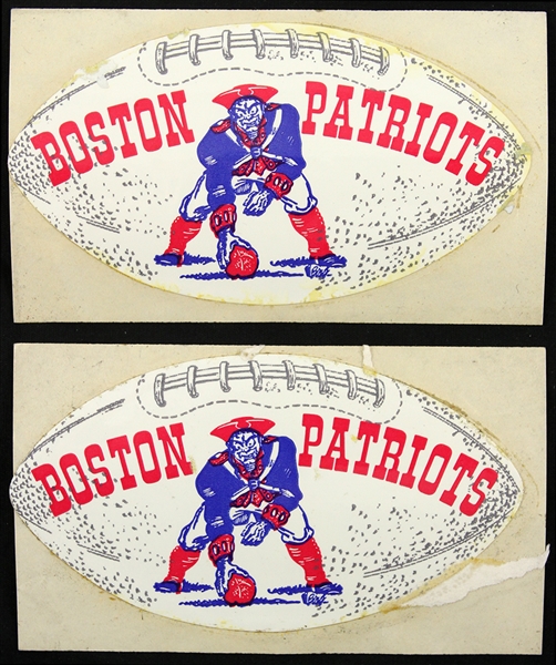 1960s Boston Patriots Football Decals