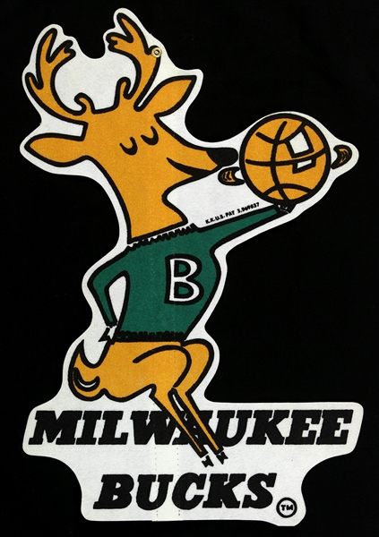 1970s Milwaukee Bucks 11 1/2"x 17 1/2" Felted Logo 