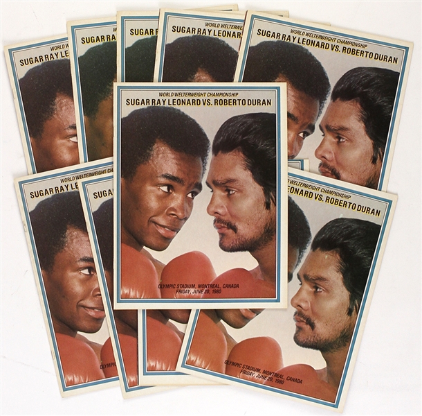 1980 Sugar Ray Leonard vs Roberto Duran Programs (Lot of 10)