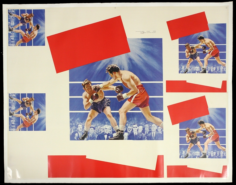 1940s Boxing Proof 43”x55” Poster 