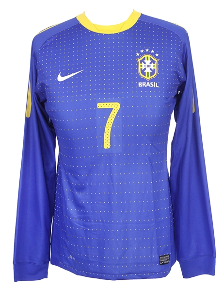 2010 Neymar Brazil National Soccer Team Sulamericano Jersey (MEARS LOA)
