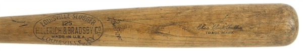 1934/36 Chas "Chick" Fullis Phillies/Cardinals H&B Louisville Slugger Professional Model Game Used Bat (MEARS LOA)