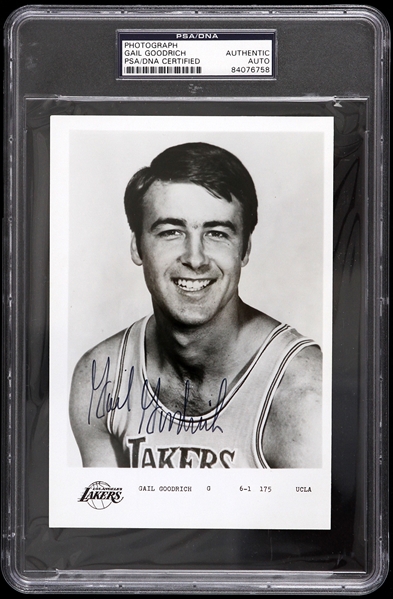 1965-1968 Gail Goodrich Los Angeles Lakers Signed 5"x 7" Photo (PSA/DNA Slabbed)