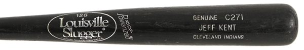 1996 Jeff Kent Cleveland Indians Louisville Slugger Professional Model Game Used Bat (MEARS LOA)