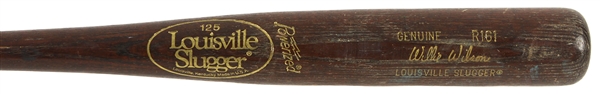 1986-89 Willie Wilson Kansas City Royals Louisville Slugger Professional Model Game Used Bat (MEARS LOA)
