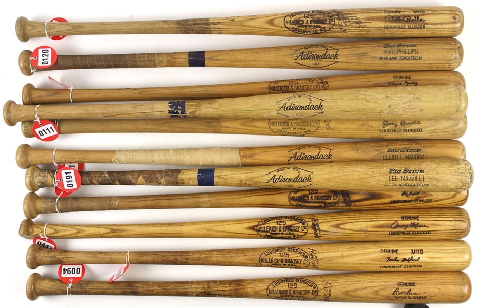 1961-79 Professional Model Game Used Bat Collection - Lot of 11 w/ Wayne Causey, Rich Reese, Jerry Moses, Garry Templeton & More (MEARS LOA)