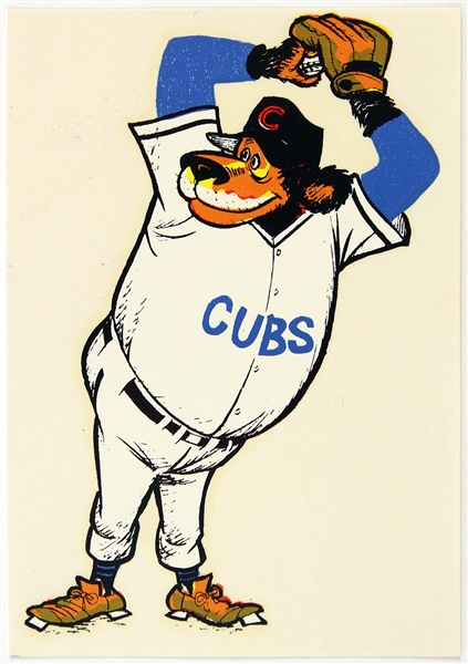 1950s Chicago Cubs 3"x 4 1/4" Decal 