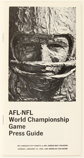1967 Kansas City Chiefs vs Green Bay Packers AFL-NFL World Championship Game Press Guide 