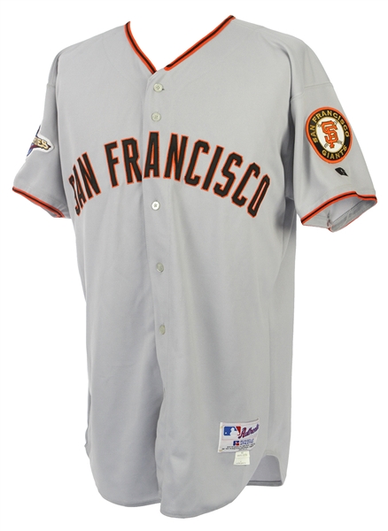 2002 Barry Bonds San Francisco Giants World Series Road Jersey (MEARS LOA)