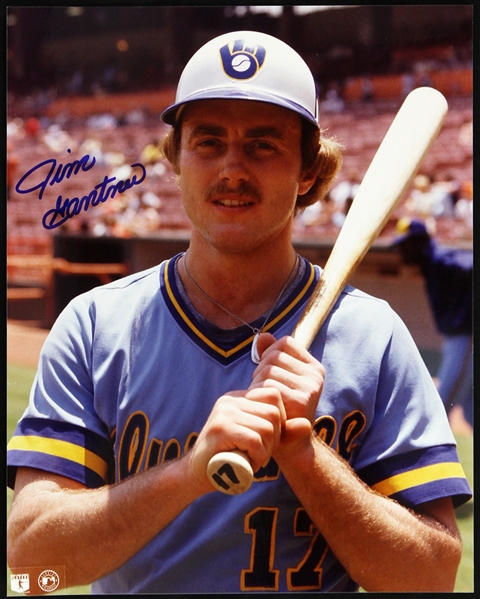 1976-1992 Jim Gantner Milwaukee Brewers Signed 8"x 10" Photo (MEARS LOA)
