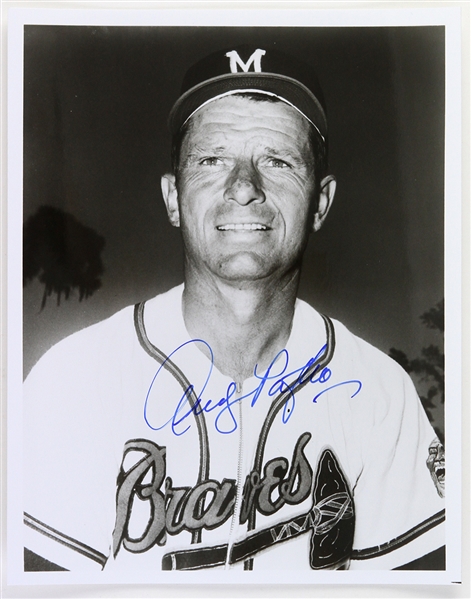 1953-1959 Andy Pafko Milwaukee Braves Signed 8"x 10" Photo (MEARS LOA)