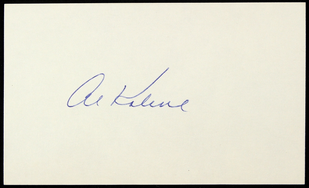 1953-1974 Al Kaline Detroit Tigers Signed 3"x 5" Index Card (JSA)