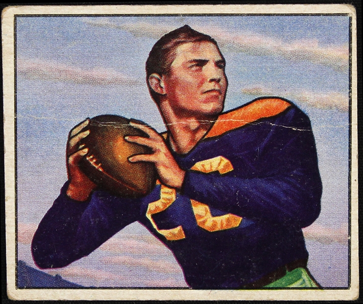 1950 Tobin Rote Green Bay Packers 2"x 2 1/2" Bowman Card 