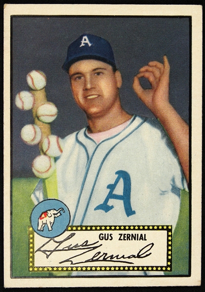 1952 Gus Zernial Philadelphia Athletics Topps Trading Card